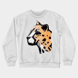 Cheetah head ink hand drawn illustration Crewneck Sweatshirt